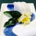 うなぎ屋 廣川 - 大根、キュウリ、白菜のぬか漬け♪