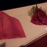 生粋 - 2015年2月　5000円コースより　ハツ・赤身・タン