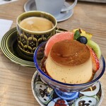 桜林茶寮 - 焼きぷりんせっと　1200円