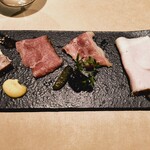 中目黒 中勢以 - ハム盛合せ