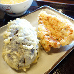 香の川製麺 - 2013年10月　なす80円味付けかしわ130円　かしわうまいわ～(´▽｀)