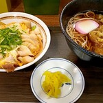 ウエスト - 料理写真:豚玉子とじ丼 そばセット＋舞茸天(920円＋250円)