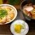ウエスト - 料理写真:豚玉子とじ丼 そばセット＋舞茸天(920円＋250円)