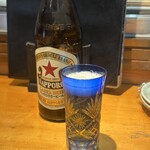 船頭料理 魚庄 - 瓶ビール　赤星