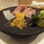 炭火割烹 大嶋 - ブリ、金目鯛、イカ、ウニ、カラスミ