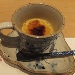炭火割烹 大嶋 - お茶のクリームブリュレ