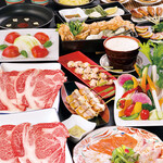 wa-fu-ya なかなか - 【楽楽コース】全10品　3500円(税込3850円)備長炭で焼き上げる日本三大地鶏の「比内地鶏」は、職人が焼き上げる逸品です。メインの「トマトすき焼き」は、きめ細やかな霜降りと濃厚な脂の甘みがとろける柔らかさです。A4ランク黒毛和牛最高級部位リブロースを使用した、食材にこだわった1番人気のコースです！