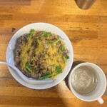 極汁美麺 umami - 煮干しアンチョビスープの国産本唐墨と蛍烏賊と菜の花の和えつけ麺・250g（2000円）