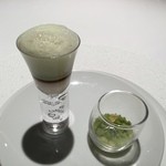 レフェルヴェソンス - アミューズあん肝、根セロリ、セロリ（2015/2ランチ）