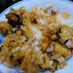 大和田 - 【１】ひつまぶし。一膳目は軽く混ぜて、お茶碗へ