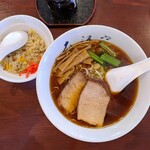 大江戸 - 醤油ラーメン＋小盛チャーハン