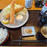 農家れすとらん お結び - エビフライ