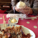 二葉屋 - 持参したおにぎりも食べました(^^)