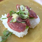 活魚寿司 - 馬刺し赤身￥198　2026.2.13