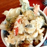 はも・天然ふぐ 銀座 福和 - ハモはみ出し天丼♫