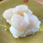 活魚寿司 - 帆立貝柱奉仕の2貫￥374　2026.2.13