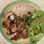 JAH JAH Chicken - もも肉ジャークチキンwithライス&ピーズ