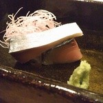 割烹・蕎麦 波と風 - 〆鯖のお造り