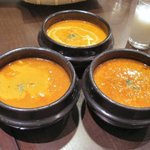 インドカリーダイニング コバラヘッタ - カリーセットのカレー(それぞれ1100円位)