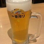 魚屋の居酒屋 魚錠 - 生ビール