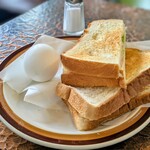 珈琲 あめんぼ - 料理写真:モーニングセット(ハムトースト)