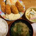 松乃井 - 料理写真:（ディナータイム）カキフライ+定食