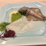 博多料亭 稚加榮 - イカ造り3465円。2310円/100g