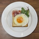 デニーズ - 料理写真:2026.03.21 (土) サニーサイドアップサンド(ドリンクバー付き) 649円(税込)