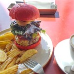 TOKYO NODE CAFE - フチコマレッドバーガー、１日10食✕２の限定　2500円