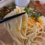 ラーメン櫻島 - 細ストレート麺