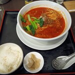 松の樹 - 担々麺(汁あり) 1100円（サービスランチ、搾菜 付き）