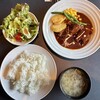常陸牛きくすい - 「常陸牛ビーフシチュー」@2500＋「ご飯セット」@450＋「追加サラダ」@200