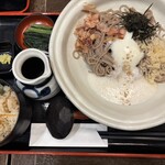 そじ坊 - 冷やし月見山かけそば定食