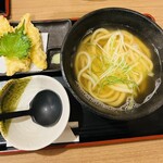 うどん居酒屋 麦笑 - 鶏天うどん
