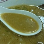 華遊軒 - 2015年2月　みそラーメンのスープ