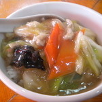 孟渓苑 - 坦々麺定食に付く、ミニ中華丼。