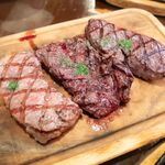 ステーキ共和国 - 料理写真:ステーキ三種盛り