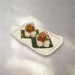 肉匠 現 - 和牛ならではの旨みに柔らかい鰻を合わせました
