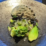 銀杏 - えぞ鮑と春野菜のスープ仕立(※追加1,500円)