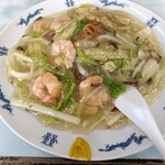 龍鳳 - エビ塩あんかけ焼そば　一人前（2玉）