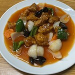 恒洋亭 - 古老肉 スブタ(1,400円)オレンジ色のニクい奴