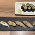 宮城之魚與赤醋之壽司 魚是下酒菜 仙台PARCO2店 - 鱸魚、北寄貝、黑鯛、愛鰈
                      我最愛白身魚