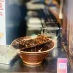 あまから - 五平餅：調理中