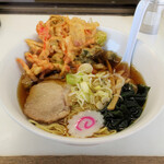 東武らーめん - 天ぷらラーメン750円、