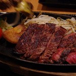 KATANA - 黒毛和牛ランプステーキ定食(2014.11)
