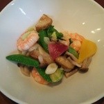 中国料理 成蹊 - プリプリ海老と春野菜のあっさり塩炒め