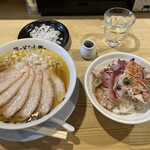 ラーメンムギュ - オニバラ（白）、ムギュ丼