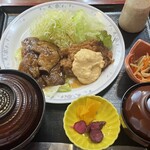 田舎家 - チキン南蛮&しょうが焼き定食(1,590円)