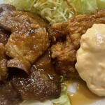 田舎家 - チキン南蛮&しょうが焼き定食(1,590円)