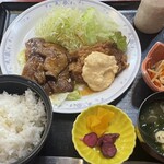 田舎家 - チキン南蛮&しょうが焼き定食(1,590円)